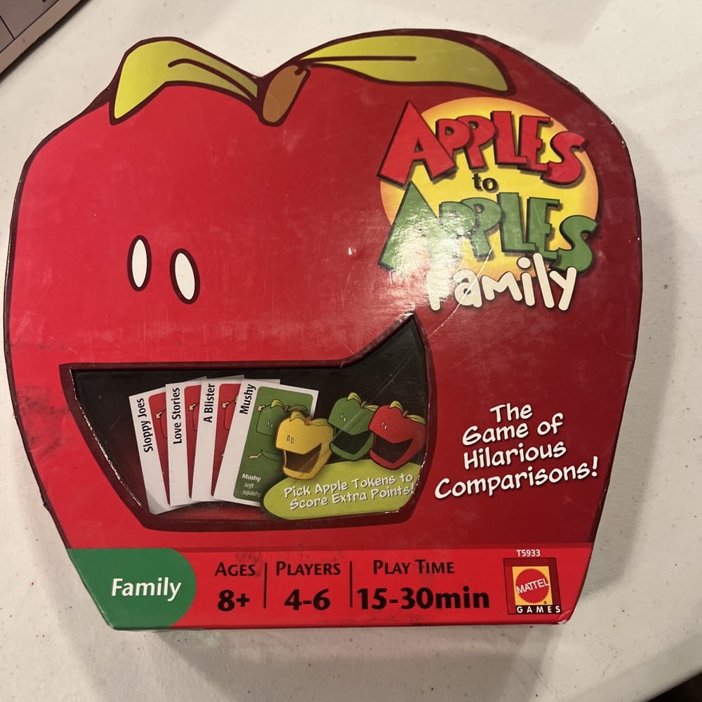 Apples to Apples Family Edition Game 2010 Mattel Complete‎ Fun Family Game!